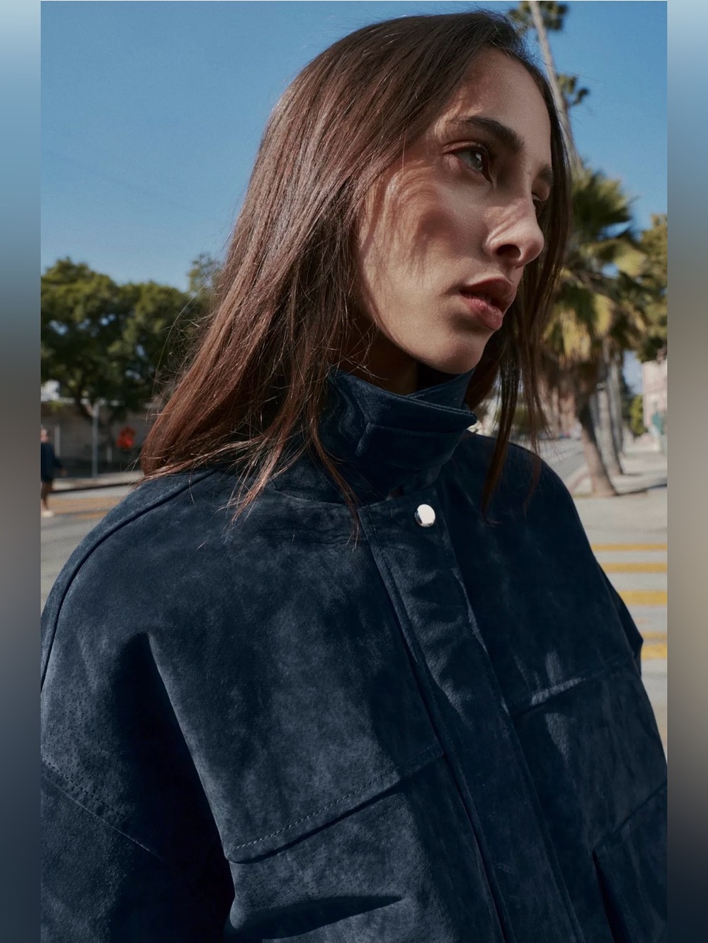 ZARA ✨Viral✨ 100% LEATHER BOMBER JACKET - Picture 4 of 11